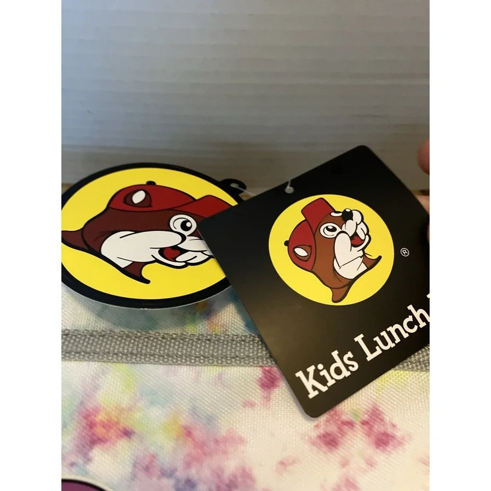 Buc-ee's Kids Insulated Lunch Box Bag - Rainbow Tie Dye Top Handle Zip Up NWT